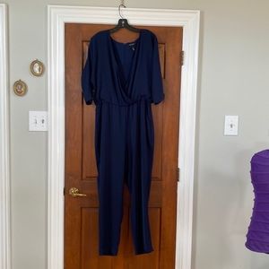 White House Black Market Navy Jumpsuit